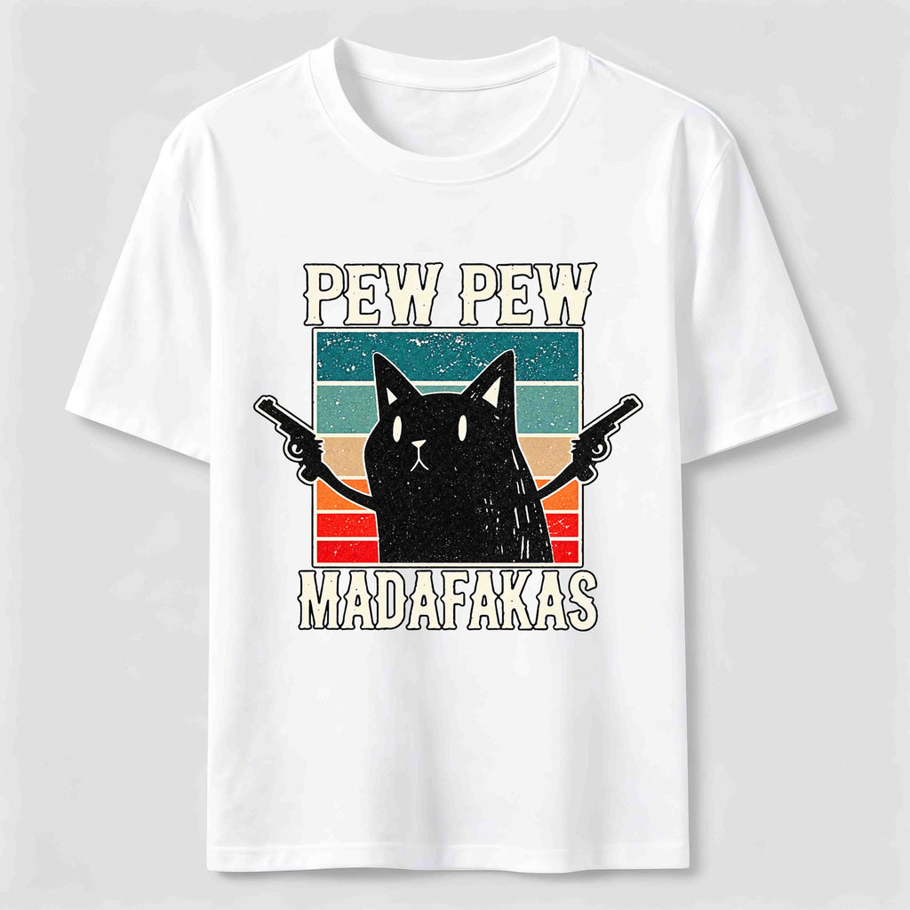 Pew Pew Outlaw Cat Classic T-Shirt