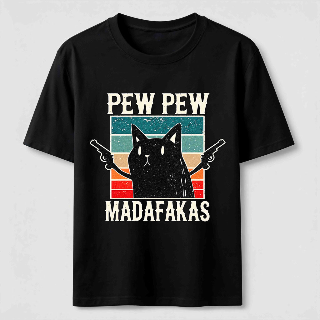 Pew Pew Outlaw Cat Classic T-Shirt