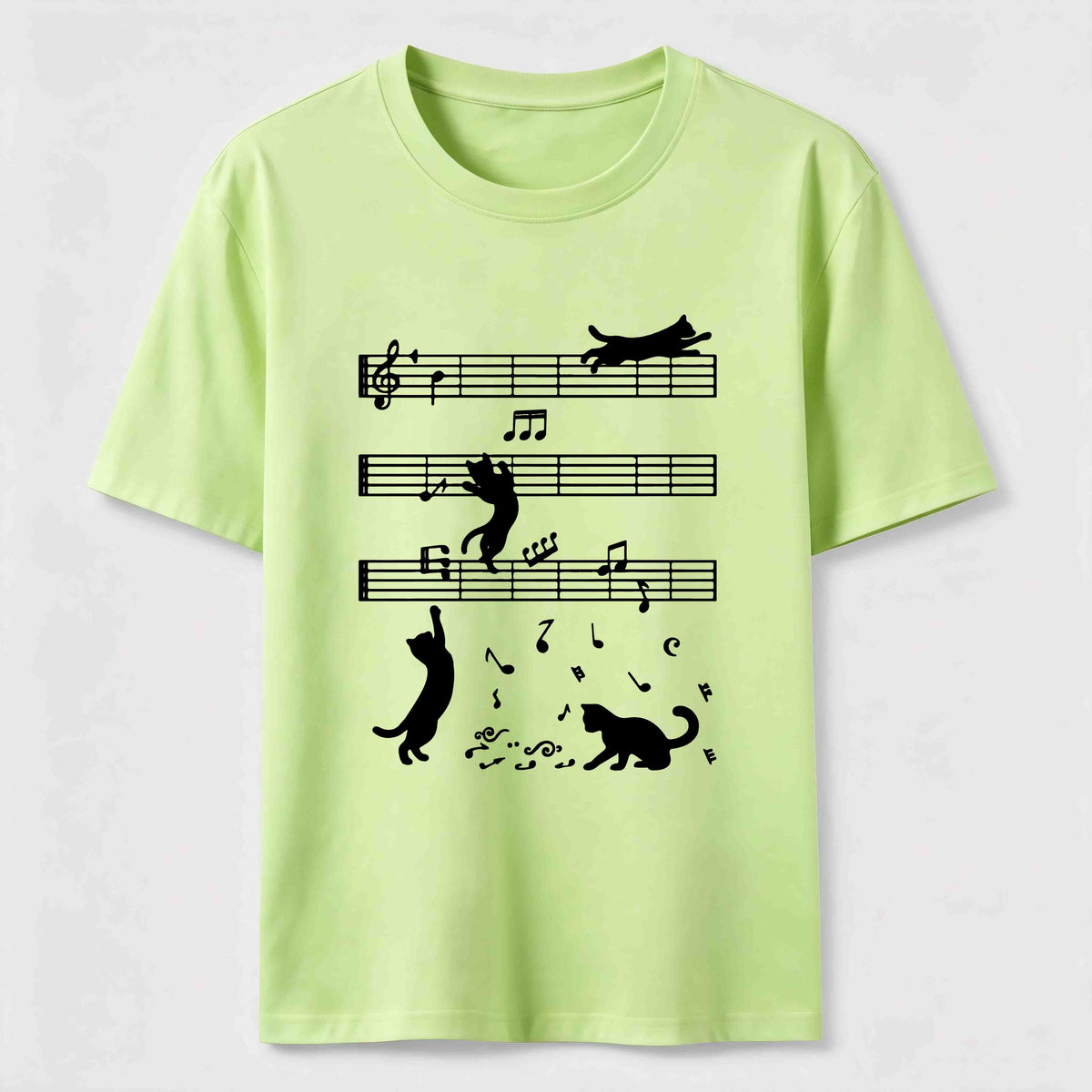Cats on the Music Staff Classic T-Shirt