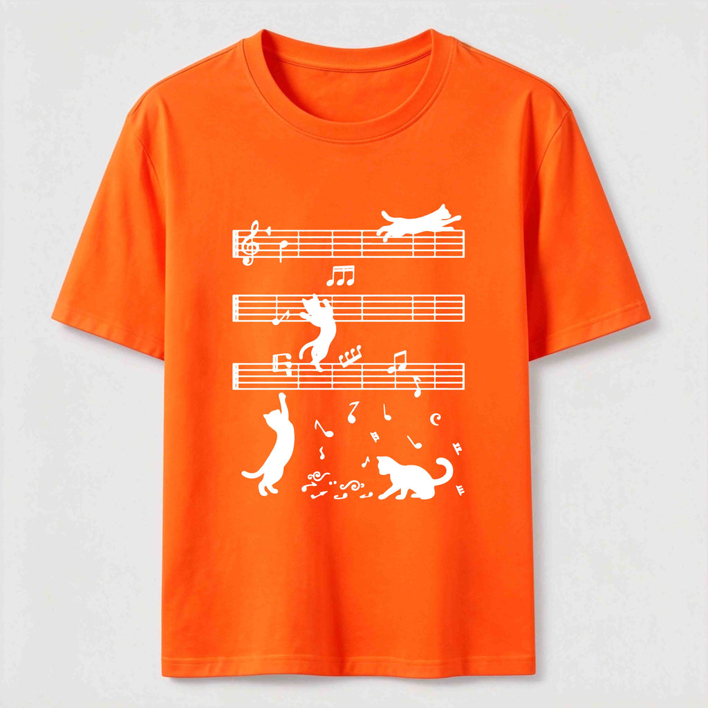 Cats on the Music Staff Classic T-Shirt