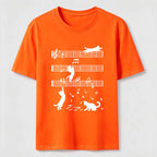 Cats on the Music Staff Classic T-Shirt