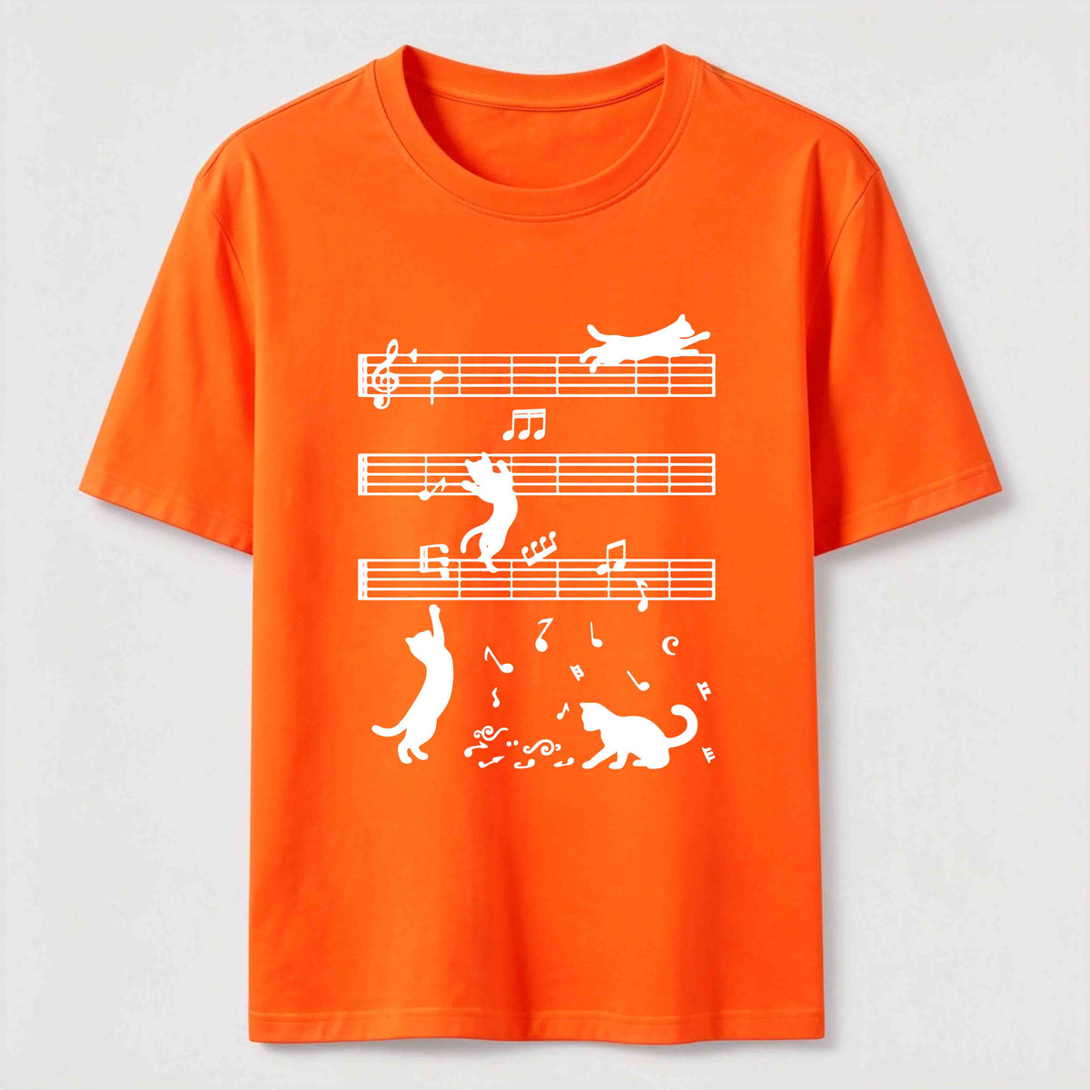 Cats on the Music Staff Classic T-Shirt