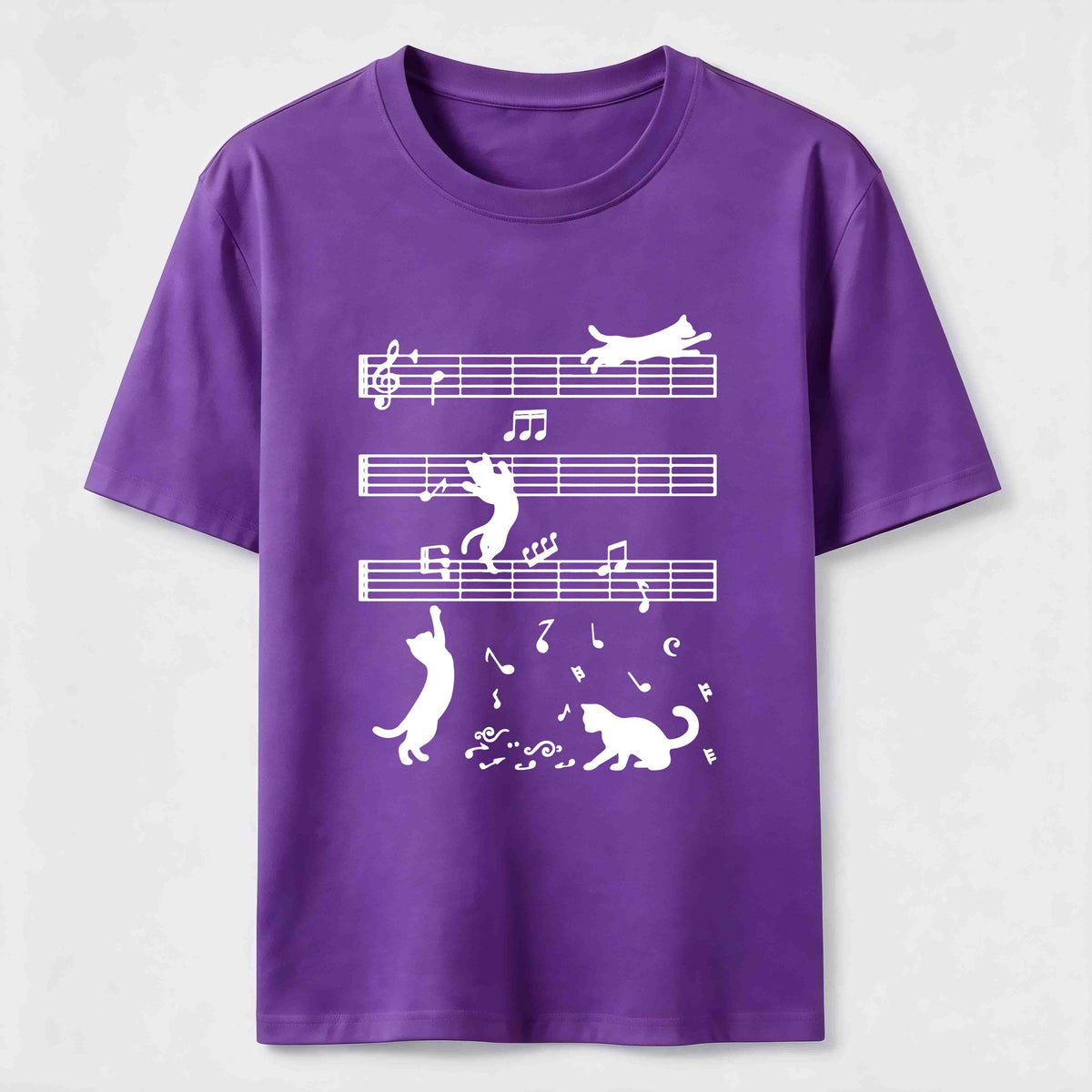 Cats on the Music Staff Classic T-Shirt