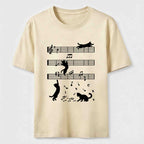 Cats on the Music Staff Classic T-Shirt