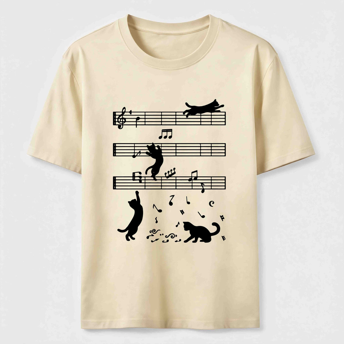 Cats on the Music Staff Classic T-Shirt