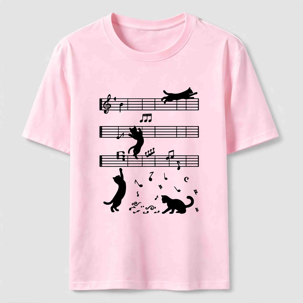Cats on the Music Staff Classic T-Shirt