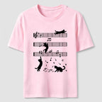 Cats on the Music Staff Classic T-Shirt