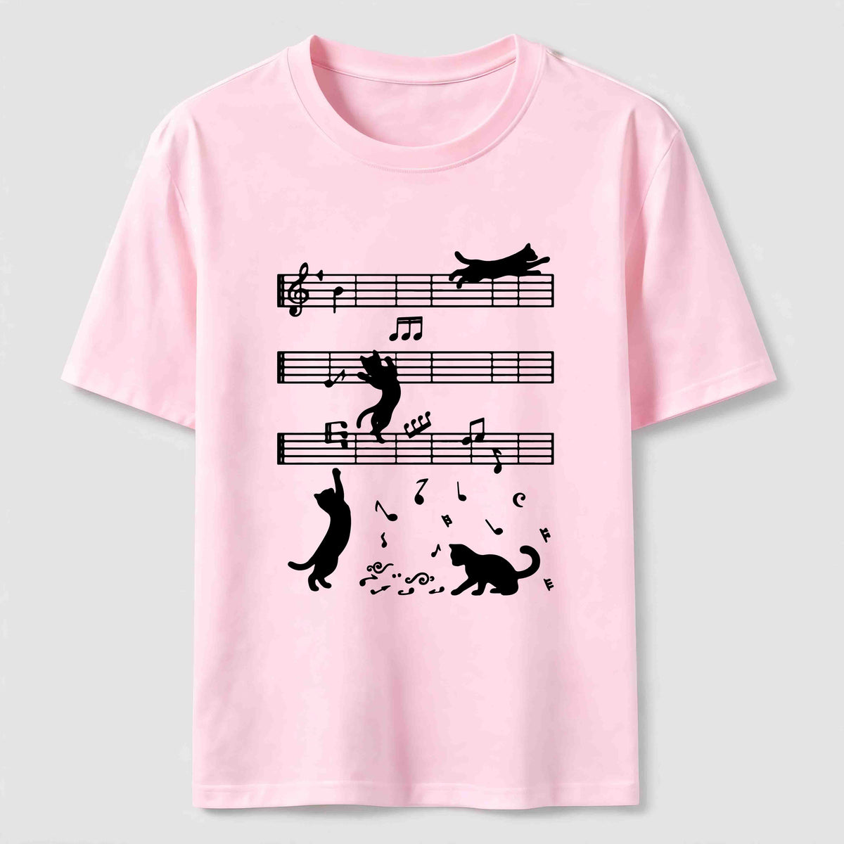 Cats on the Music Staff Classic T-Shirt
