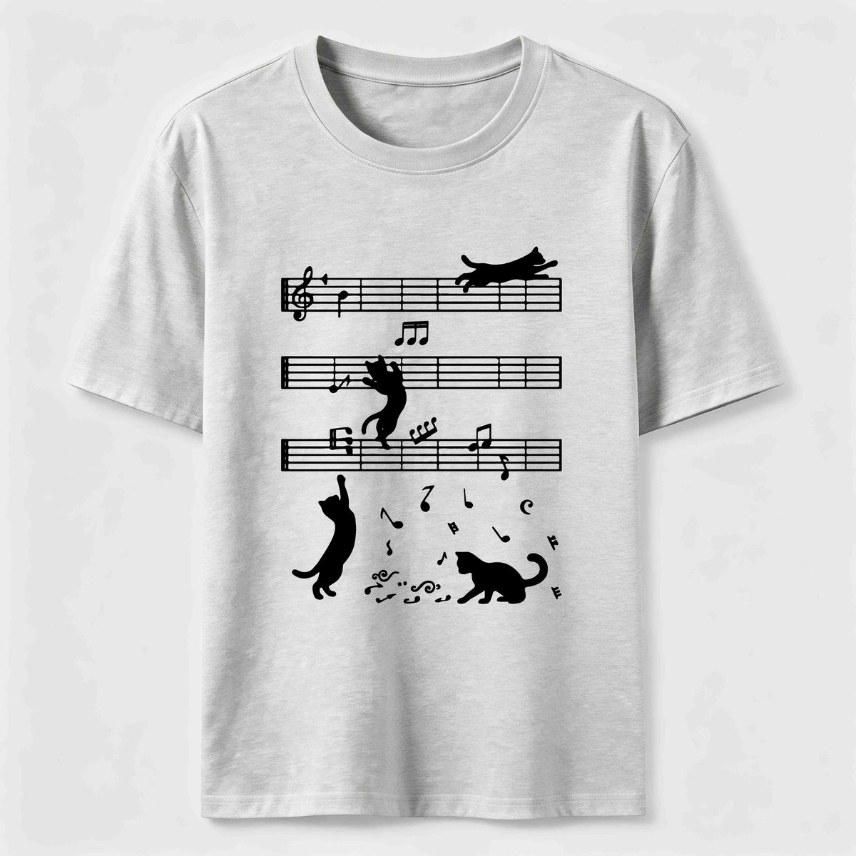 Cats on the Music Staff Classic T-Shirt