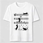 Cats on the Music Staff Classic T-Shirt