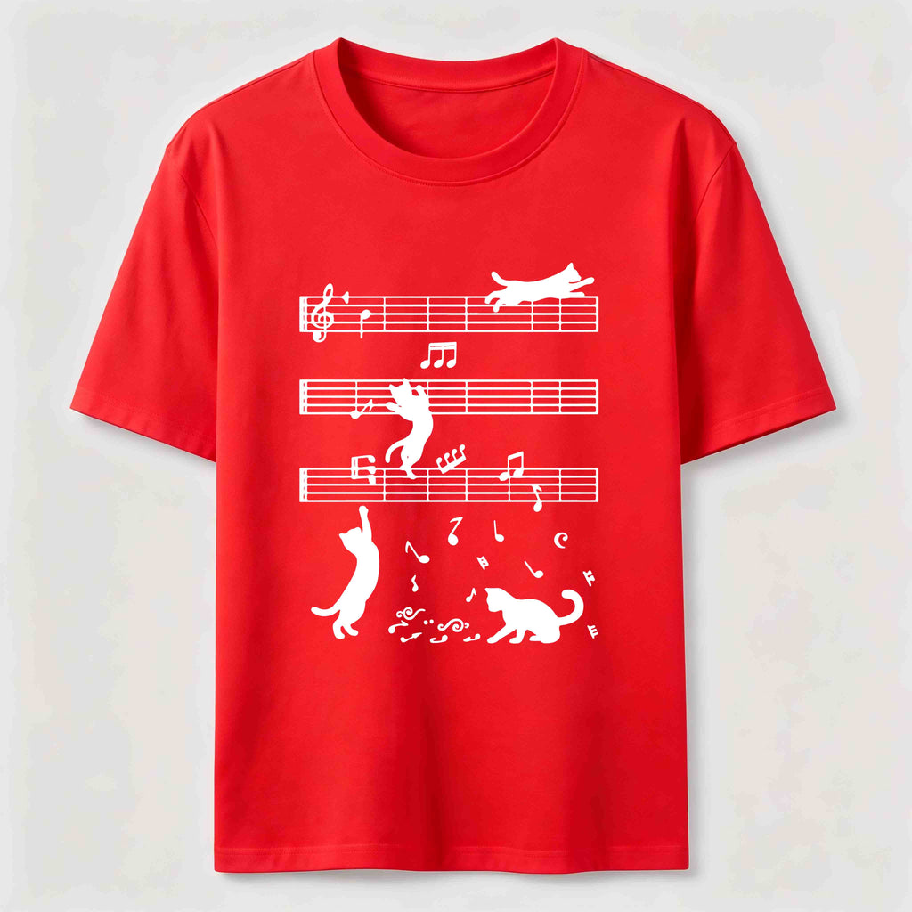 Cats on the Music Staff Classic T-Shirt
