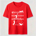 Cats on the Music Staff Classic T-Shirt