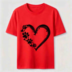 Paw Print Hearts Classic T-Shirt