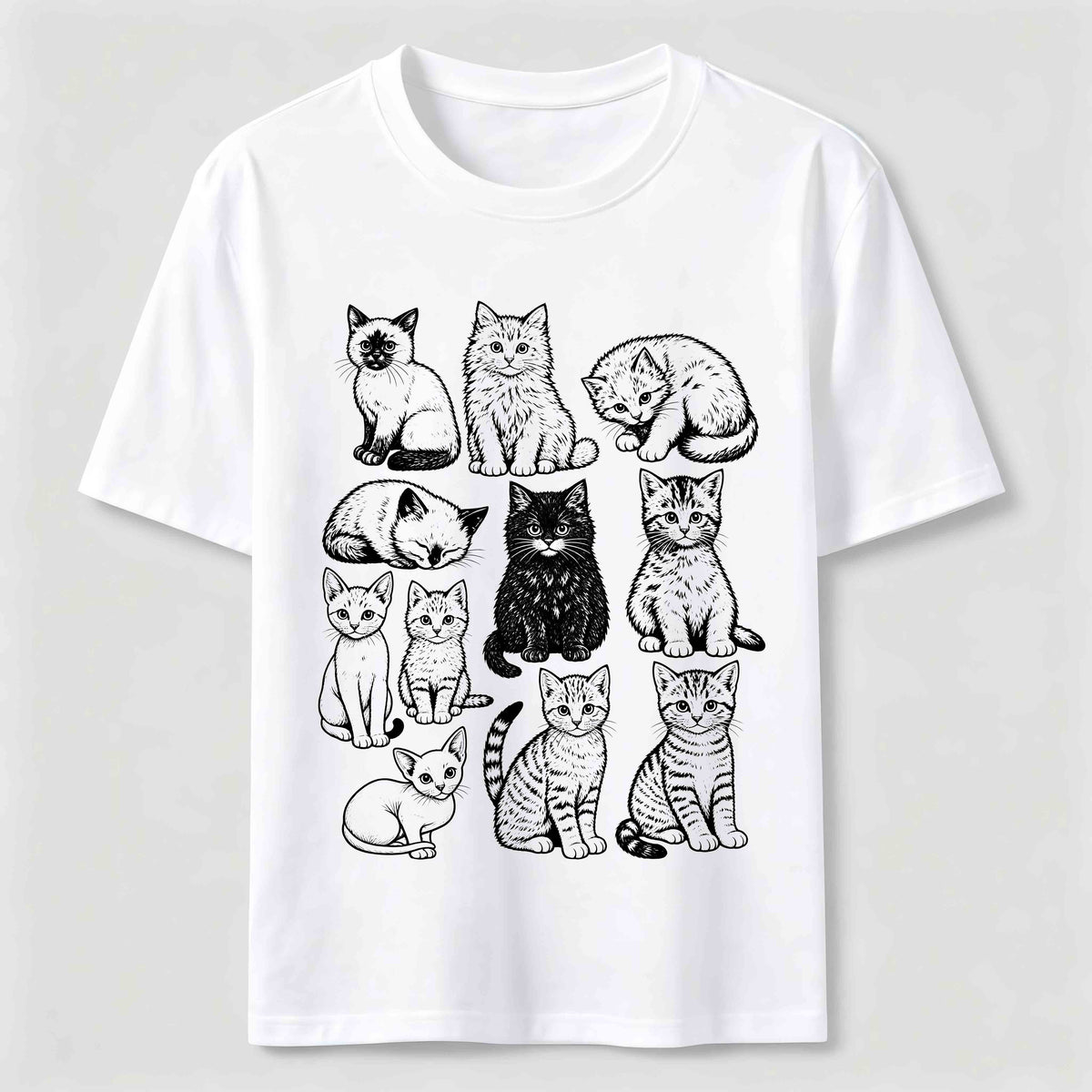 Vintage Cat Lineup Classic T-Shirt
