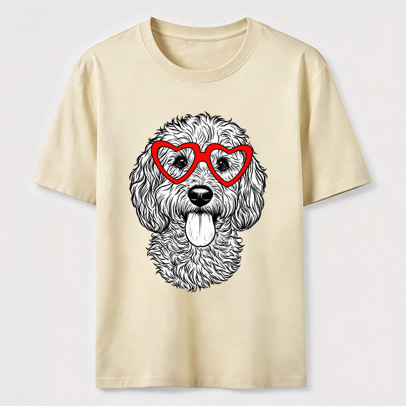 Heart Glasses Dog Classic T-Shirt