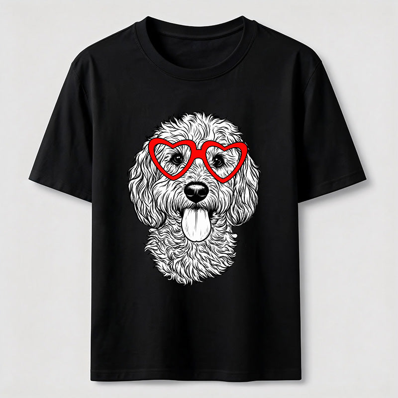 Heart Glasses Dog Classic T-Shirt