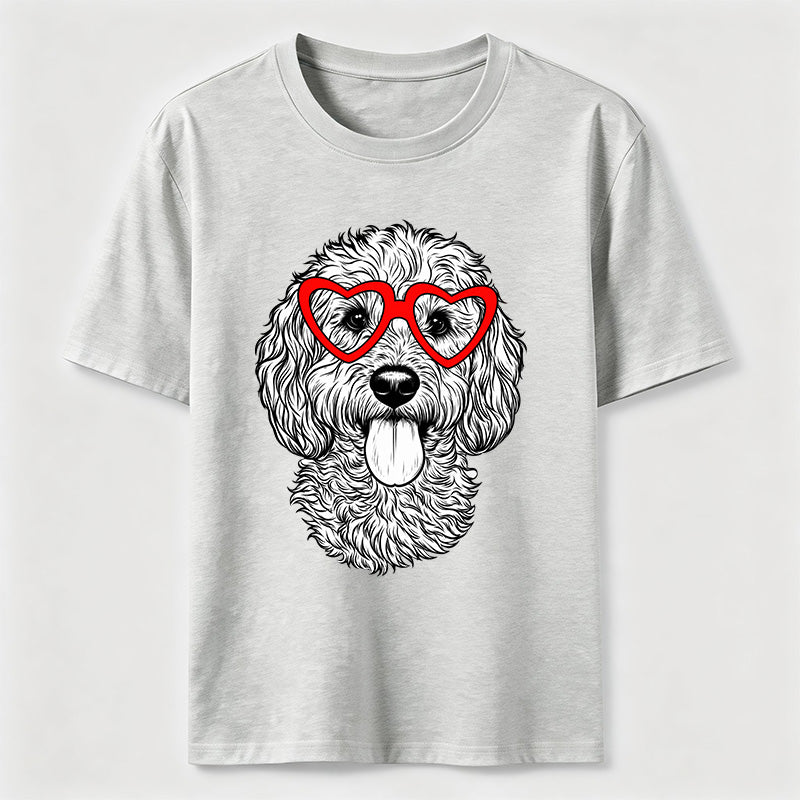 Heart Glasses Dog Classic T-Shirt