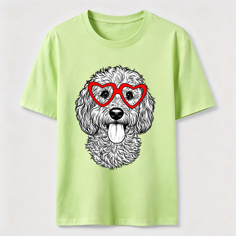 Heart Glasses Dog Classic T-Shirt