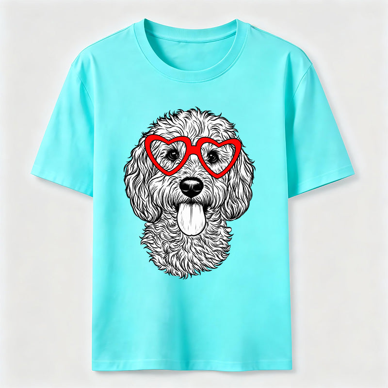 Heart Glasses Dog Classic T-Shirt