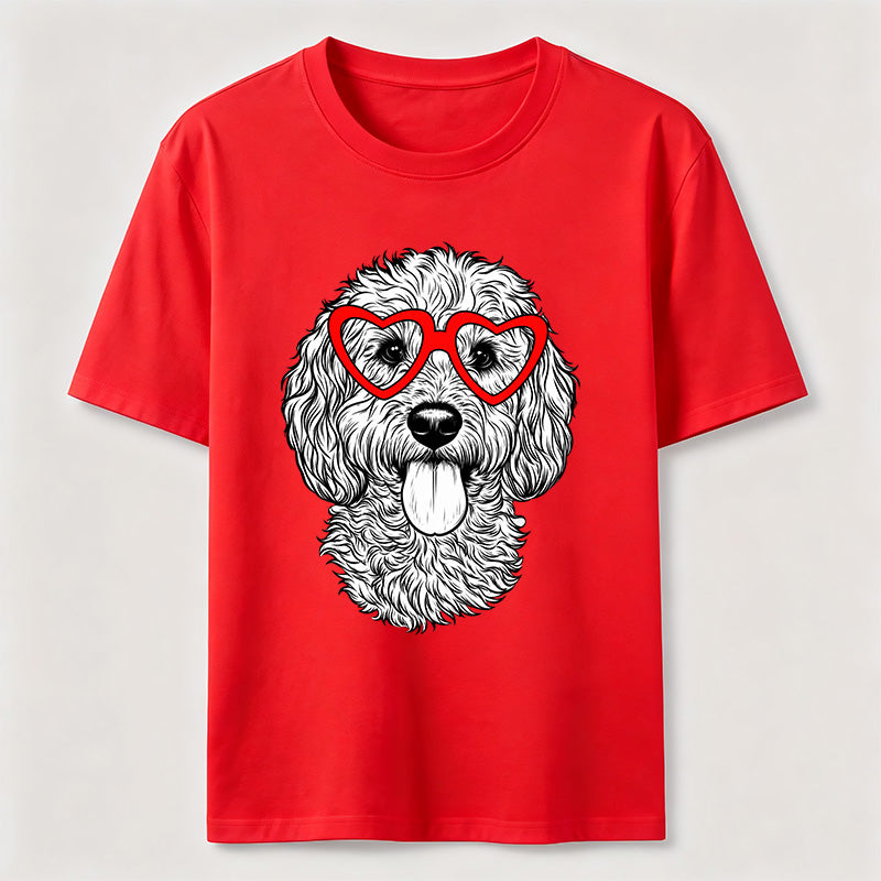 Heart Glasses Dog Classic T-Shirt
