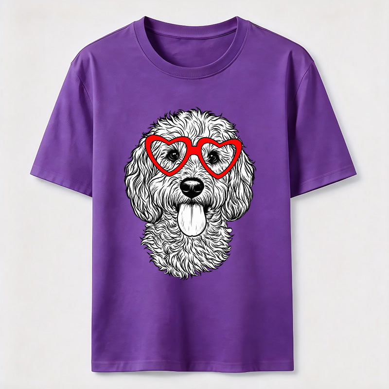 Heart Glasses Dog Classic T-Shirt