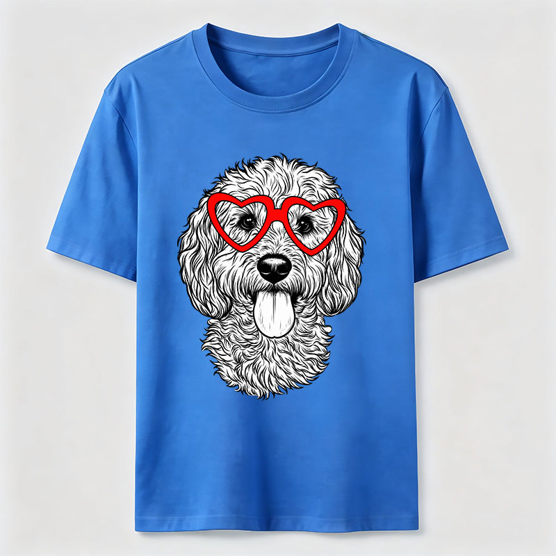 Heart Glasses Dog Classic T-Shirt