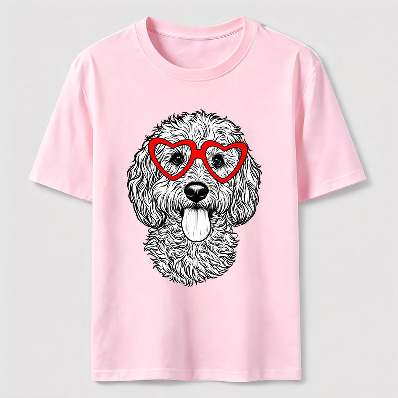 Heart Glasses Dog Classic T-Shirt