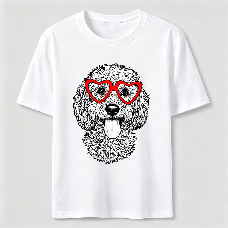 Heart Glasses Dog Classic T-Shirt