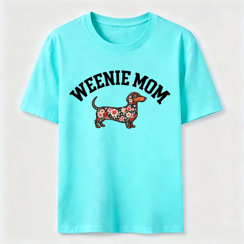 Weenie Mom Floral Dachshund Classic T-Shirt
