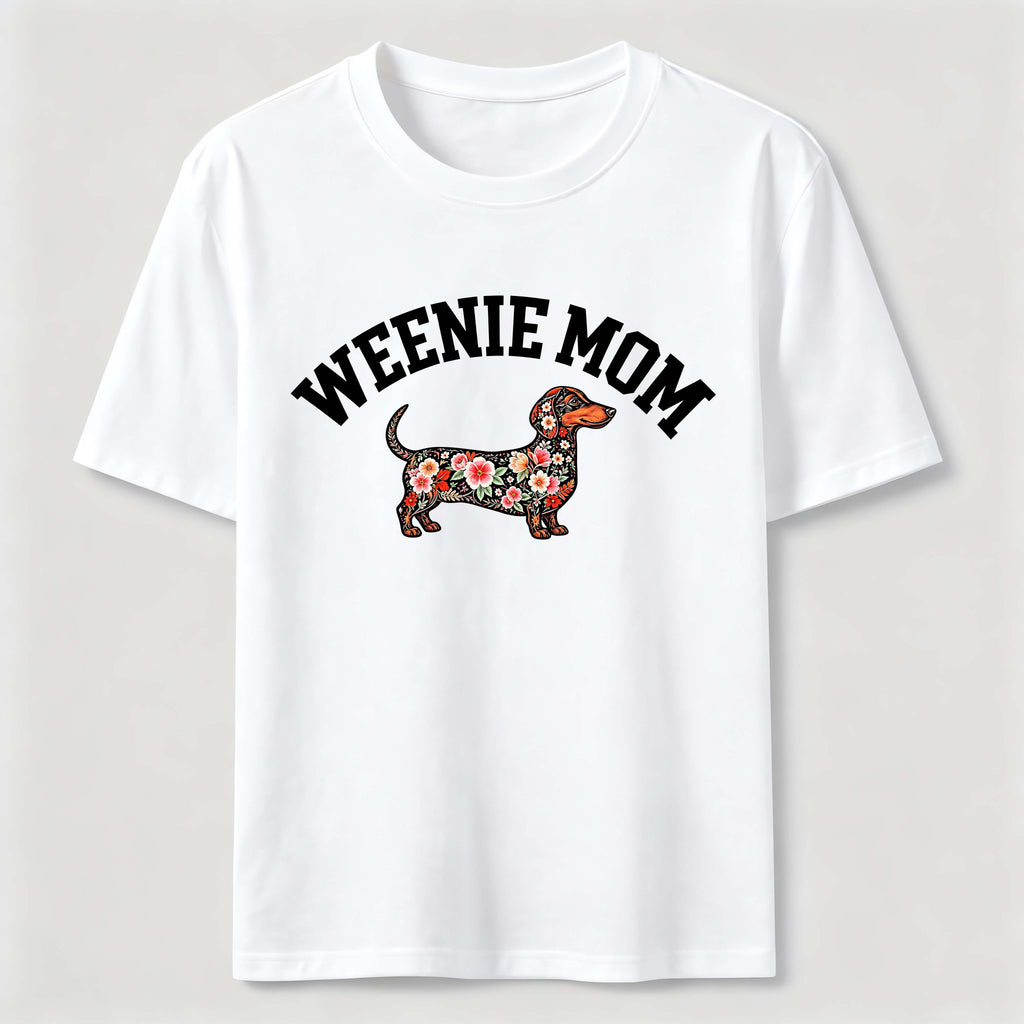 Weenie Mom Floral Dachshund Classic T-Shirt