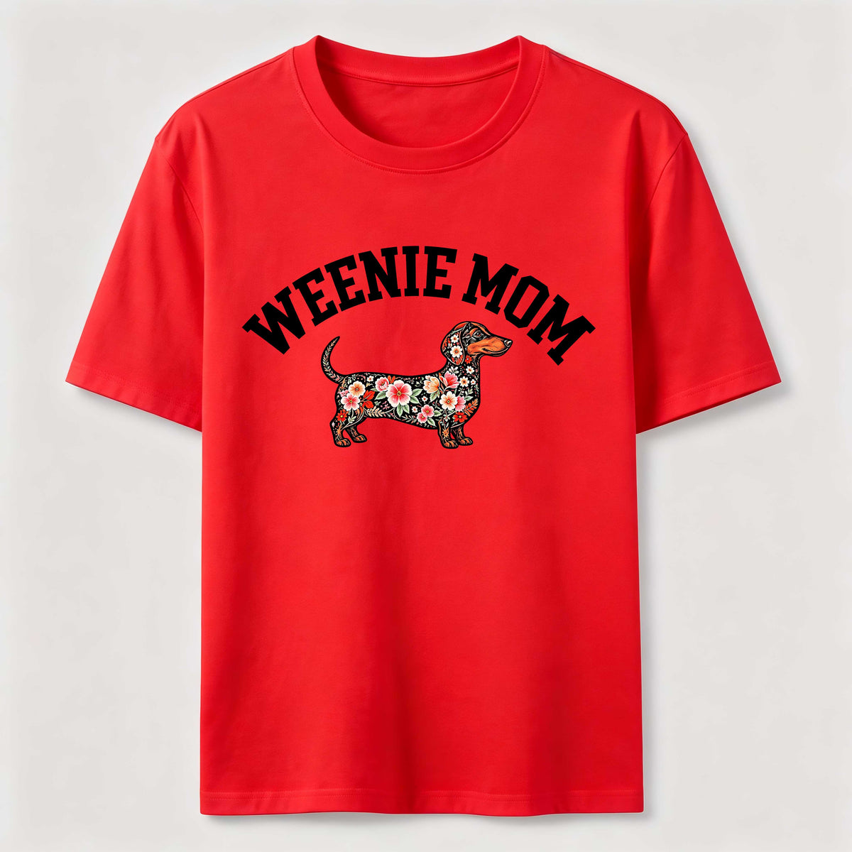 Weenie Mom Floral Dachshund Classic T-Shirt