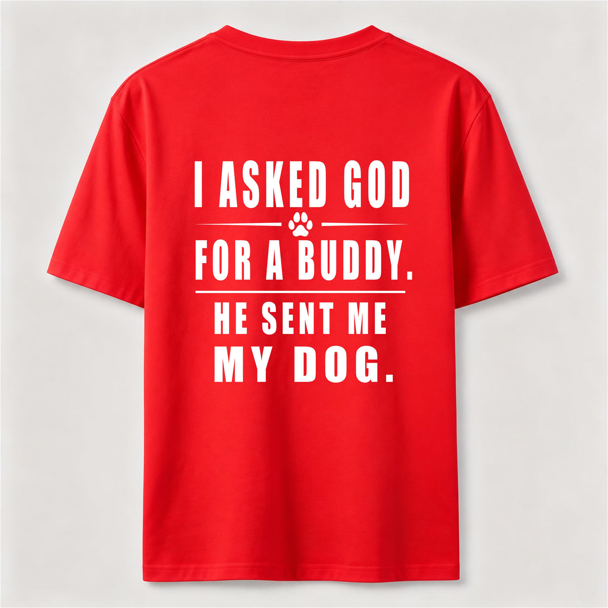 I Asked God for a Buddy Classic T Shirt (Back Print)