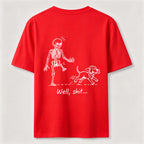 Well Shit Skeleton Dog Classic T Shirt (Back Print)