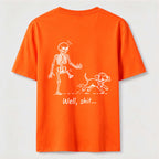 Well Shit Skeleton Dog Classic T Shirt (Back Print)