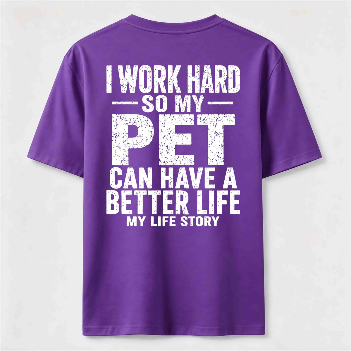 I Work for My Pet Classic T Shirt (Back Print)
