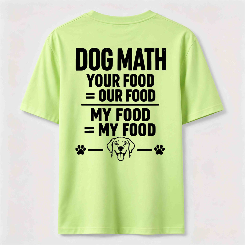 Dog Math Classic T Shirt (Back Print)