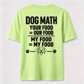 Dog Math Classic T Shirt (Back Print)