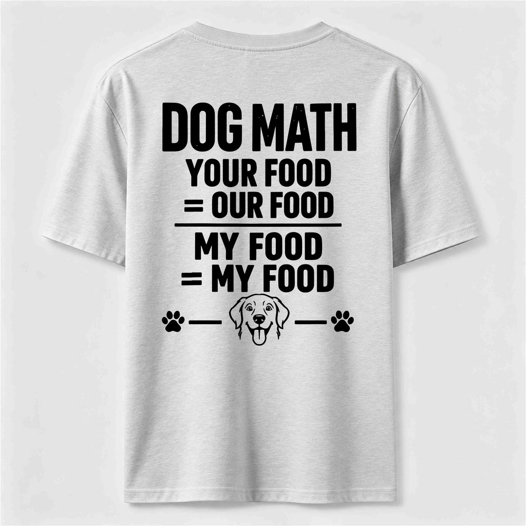 Dog Math Classic T Shirt (Back Print)