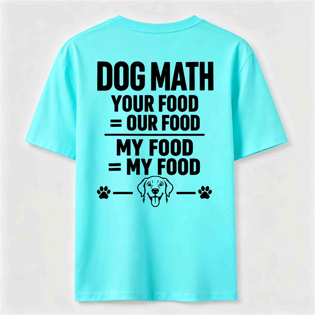 Dog Math Classic T Shirt (Back Print)