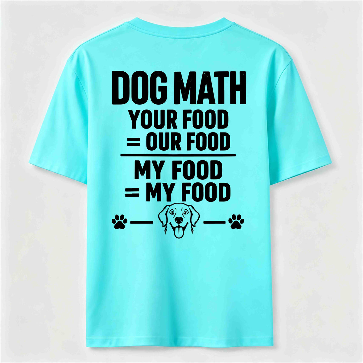 Dog Math Classic T Shirt (Back Print)