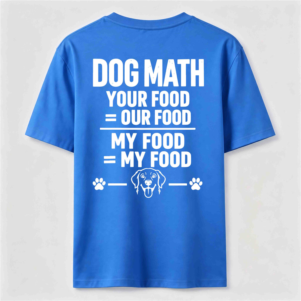 Dog Math Classic T Shirt (Back Print)