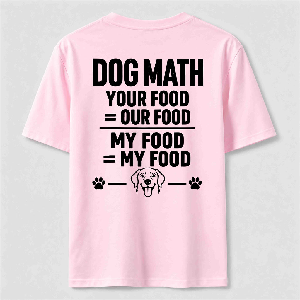 Dog Math Classic T Shirt (Back Print)