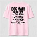 Dog Math Classic T Shirt (Back Print)