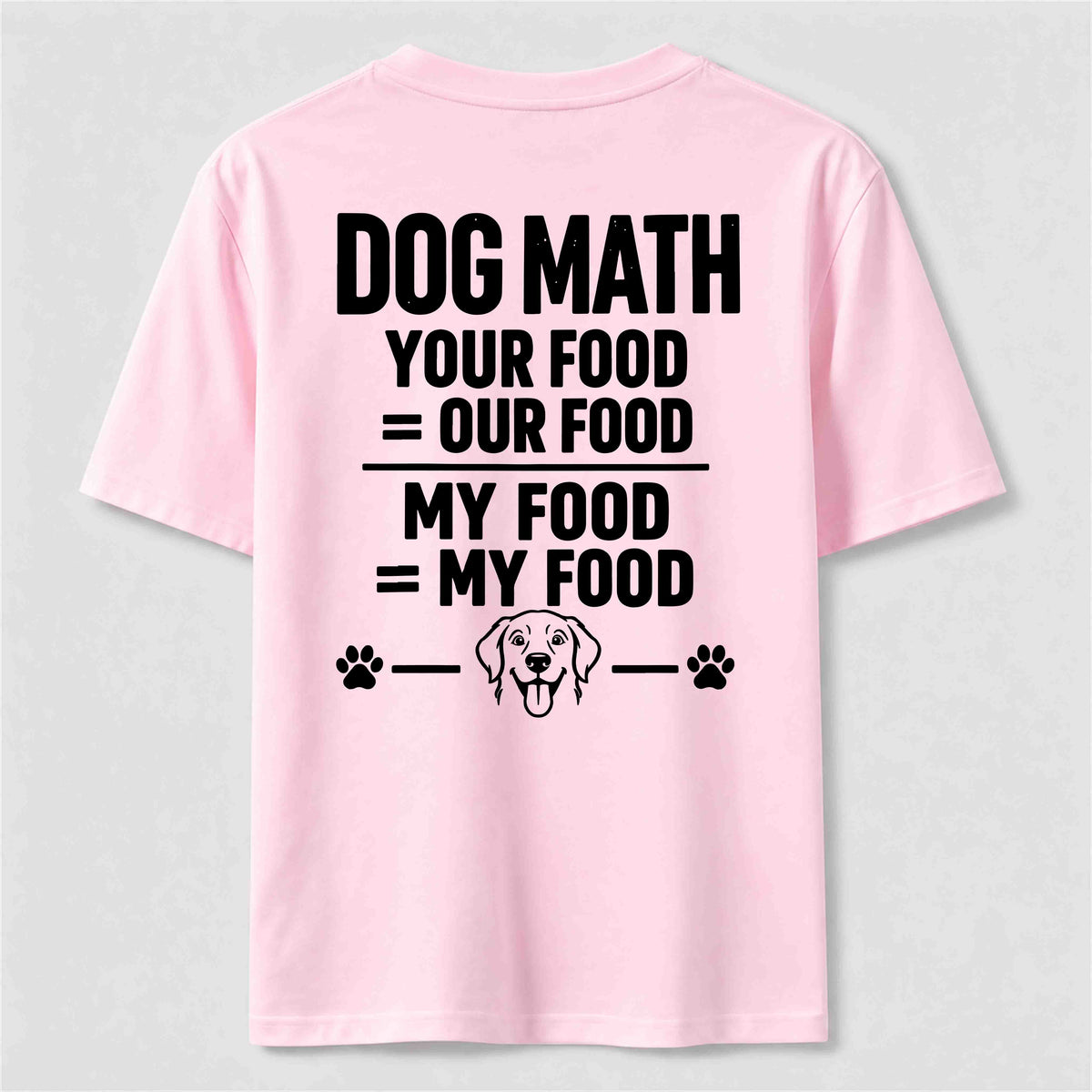 Dog Math Classic T Shirt (Back Print)