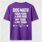 Dog Math Classic T Shirt (Back Print)