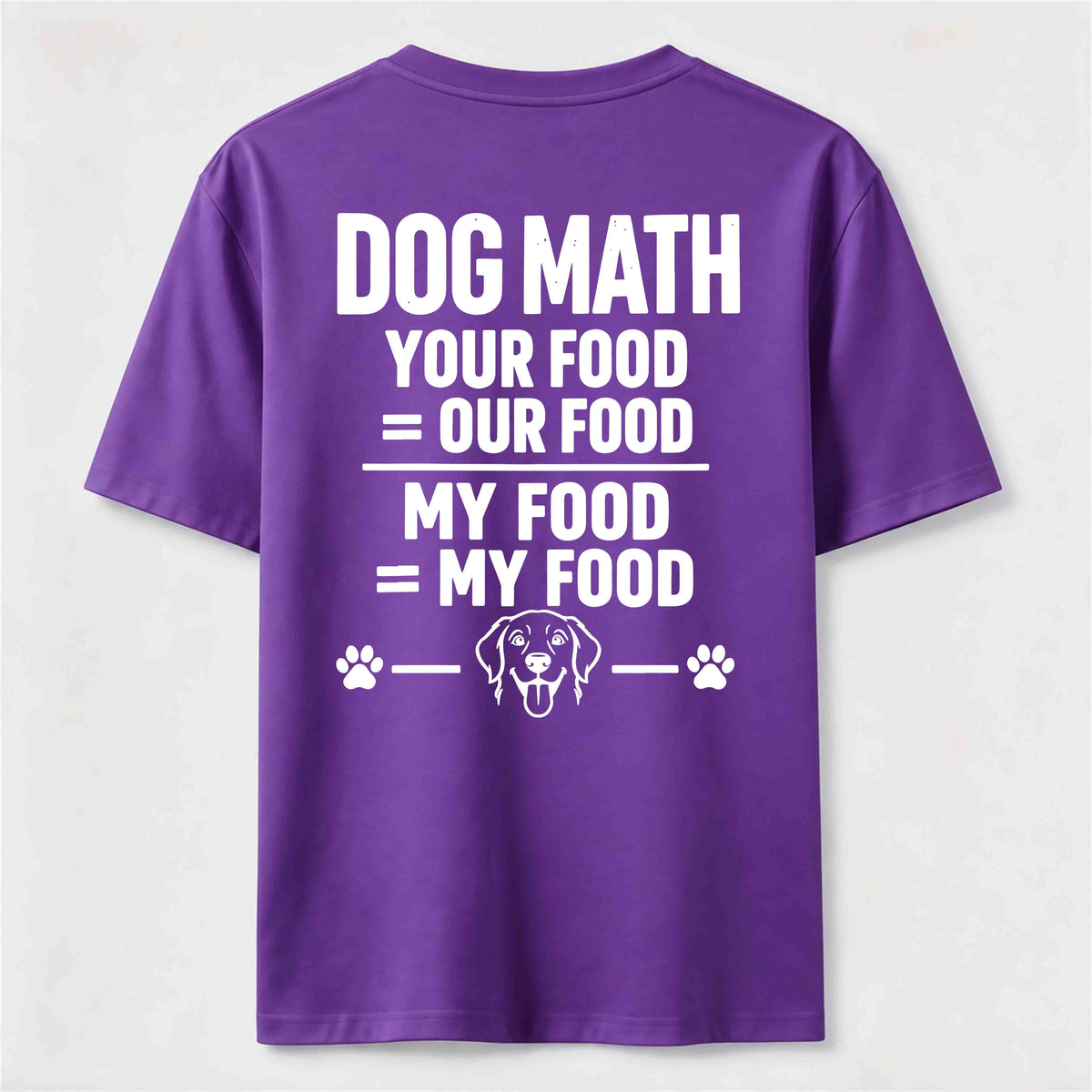 Dog Math Classic T Shirt (Back Print)