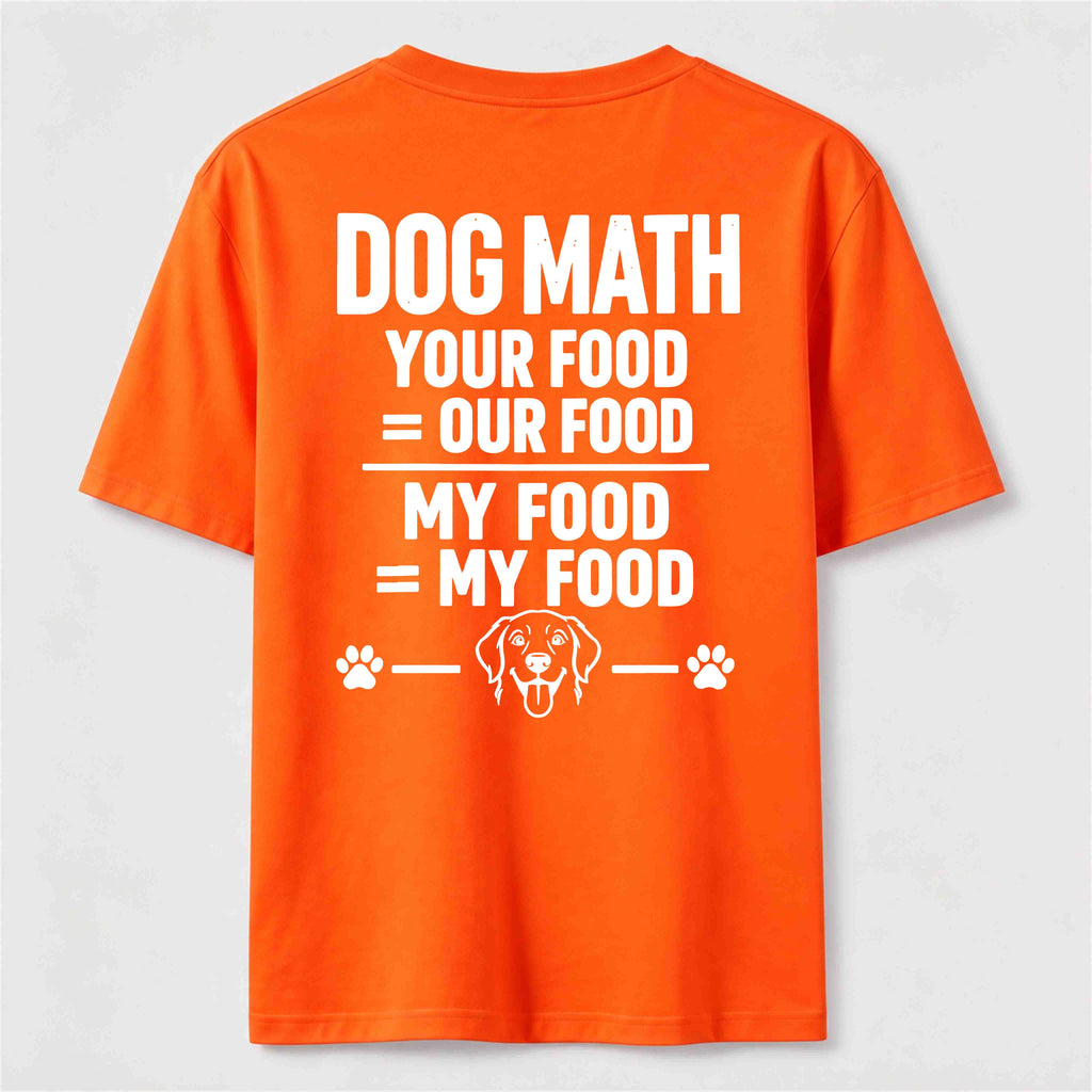 Dog Math Classic T Shirt (Back Print)
