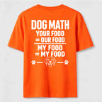Dog Math Classic T Shirt (Back Print)