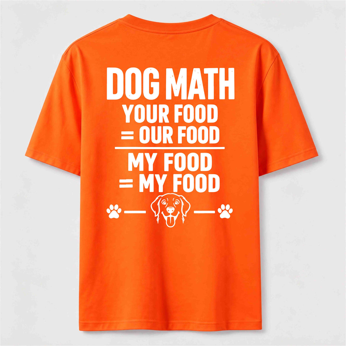 Dog Math Classic T Shirt (Back Print)