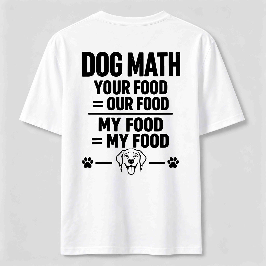 Dog Math Classic T Shirt (Back Print)